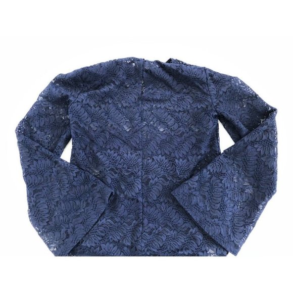 Banana Republic Blouse Women's XS Blue Lacey Regular Fit Size Extra Small XS - Picture 5 of 12